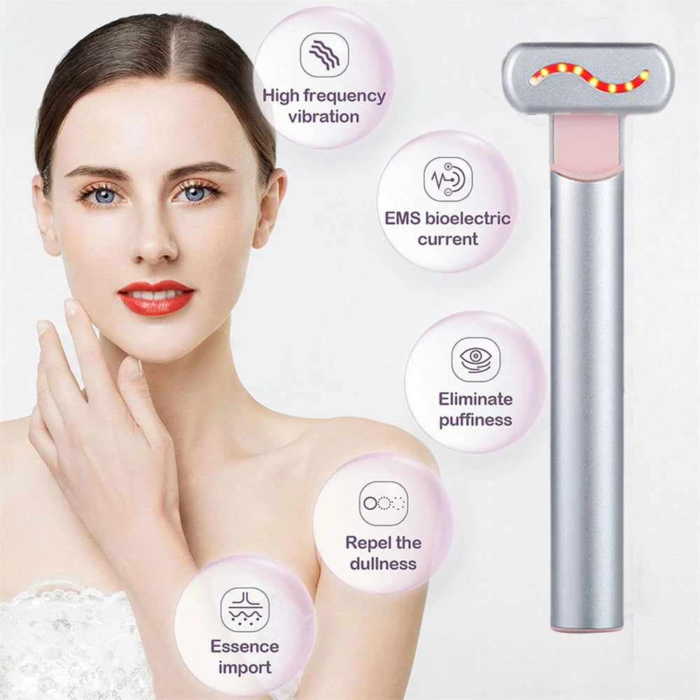 Red light therapy face wand