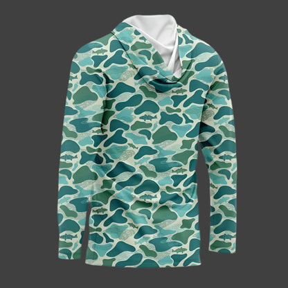 Big bass long sleeve shirt with hood