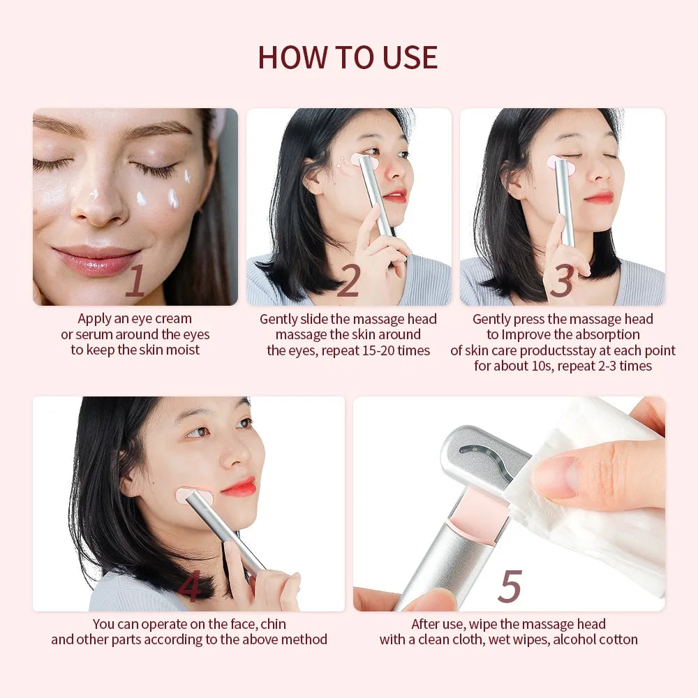 Red light therapy face wand