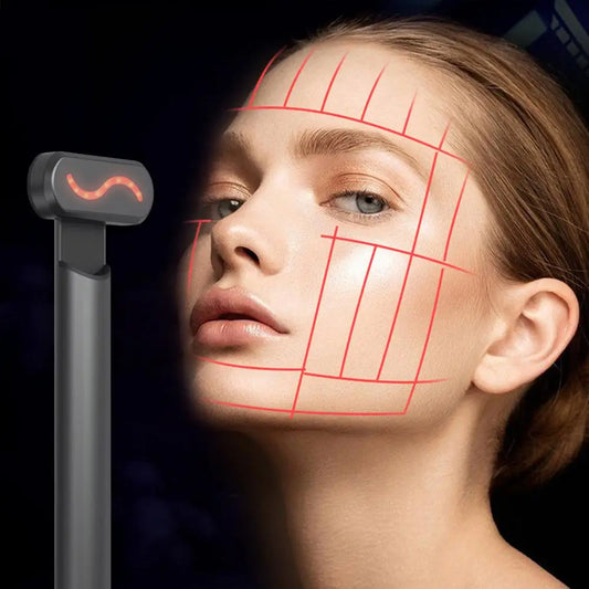 Red light therapy face wand