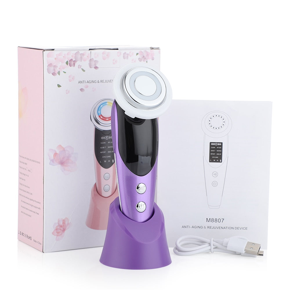 LED Facial Massager Skin Rejuvenation,Skin Moisture,Skin Tightening,Facial Clean,Dead Skin Removal,Anti-acne,Blemish Removal,Anti Wrinkle,Whitening,Lifting