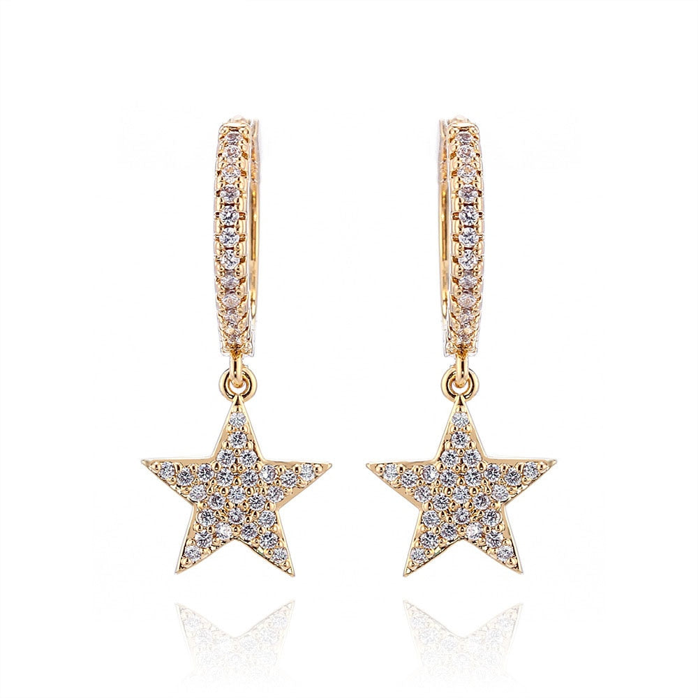 Zirconia Star Earrings